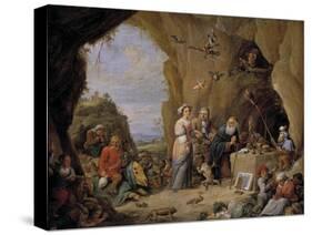 The Temptation of Saint Anthony, Mid of 17th C-David Teniers the Younger-Stretched Canvas