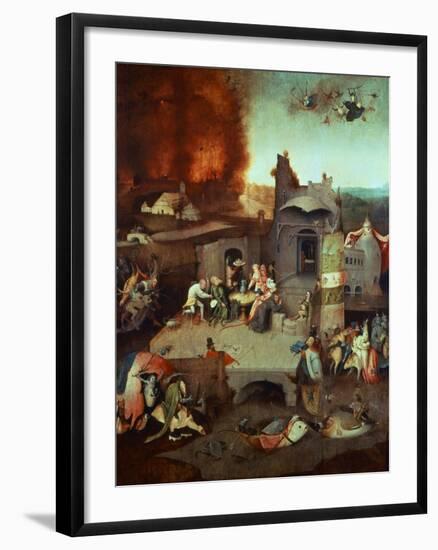 The Temptation of Saint Anthony of Egypt 251-356 founder of monasticism-Hieronymus Bosch-Framed Giclee Print