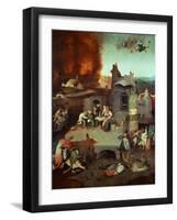 The Temptation of Saint Anthony of Egypt 251-356 founder of monasticism-Hieronymus Bosch-Framed Giclee Print