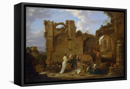 The Temptation of Saint Anthony-David Teniers the Younger-Framed Stretched Canvas