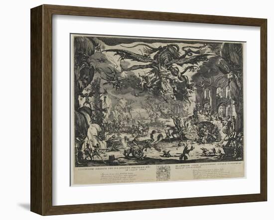 The Temptation of Saint Antony, 1635-Jacques Callot-Framed Giclee Print