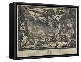 The Temptation of Saint Antony, 1635-Jacques Callot-Framed Stretched Canvas