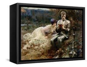 The Temptation of Sir Percival, 1894-Arthur Hacker-Framed Stretched Canvas