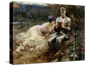 The Temptation of Sir Percival, 1894-Arthur Hacker-Stretched Canvas