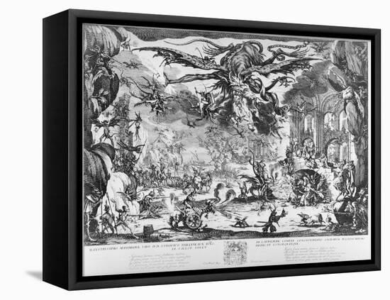 The Temptation of St. Anthony, 1635-Jacques Callot-Framed Stretched Canvas