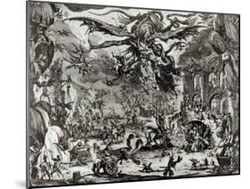 The Temptation of St. Anthony, 17th Century-Jacques Callot-Mounted Giclee Print
