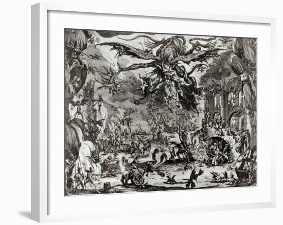 The Temptation of St. Anthony, 17th Century-Jacques Callot-Framed Giclee Print