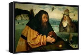 The Temptation of St. Anthony Abbot, the Head of an Abbess Sits Atop a Whorehouse-Hieronymus Bosch-Framed Stretched Canvas