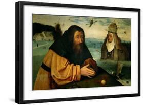 The Temptation of St. Anthony Abbot, the Head of an Abbess Sits Atop a Whorehouse-Hieronymus Bosch-Framed Giclee Print