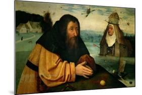 The Temptation of St. Anthony Abbot, the Head of an Abbess Sits Atop a Whorehouse-Hieronymus Bosch-Mounted Giclee Print