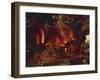 The Temptation of St. Anthony, Detail Showing the City in Flames and Demons-Jan Mandyn-Framed Giclee Print