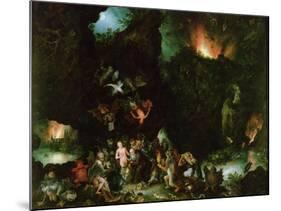 The Temptation of St. Anthony - Hell, 1594-Jan Brueghel the Elder-Mounted Giclee Print