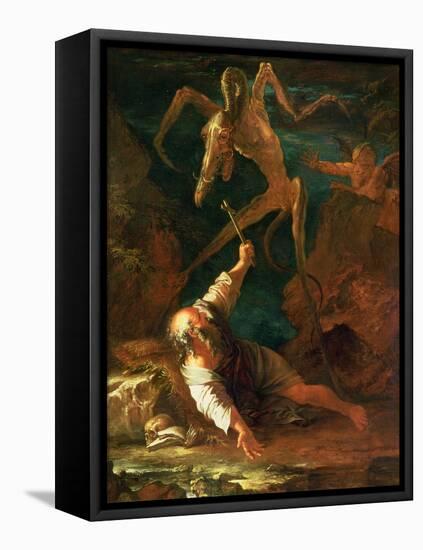 The Temptation of St. Anthony-Salvator Rosa-Framed Stretched Canvas