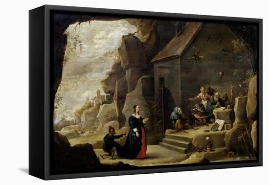 The Temptation of St. Anthony-David Teniers the Younger-Framed Stretched Canvas