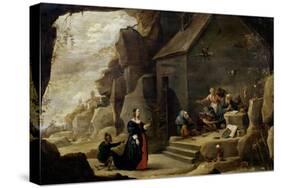 The Temptation of St. Anthony-David Teniers the Younger-Stretched Canvas