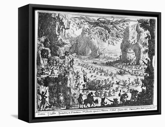 The Temptation of St. Anthony-Jacques Callot-Framed Stretched Canvas