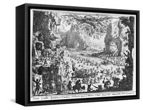 The Temptation of St. Anthony-Jacques Callot-Framed Stretched Canvas