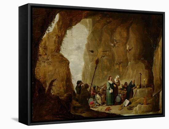 The Temptation of St. Anthony-David the Younger Teniers-Framed Stretched Canvas
