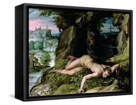 The Temptation of St. Benedict, C.1587-Alessandro Allori-Framed Stretched Canvas