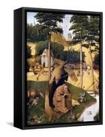 The Temptation of St-Hieronymus Bosch-Framed Stretched Canvas