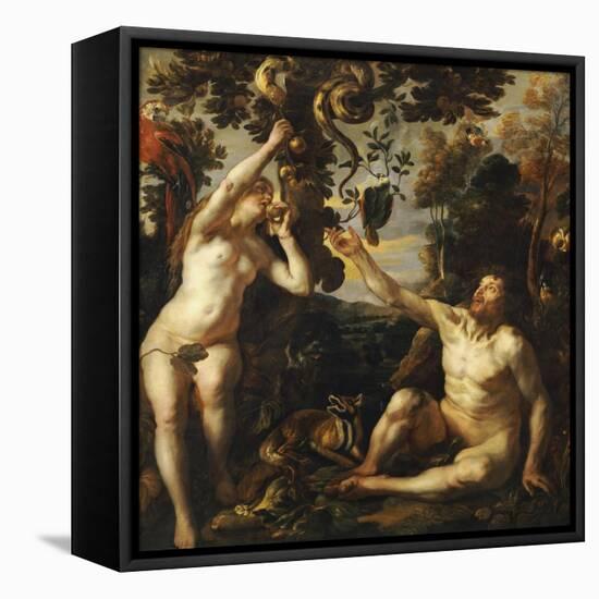 The Temptation-Jacob Jordaens-Framed Stretched Canvas