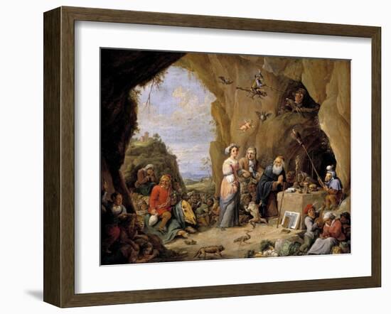 The Temptations of Saint Anthony-David Teniers the Younger-Framed Giclee Print