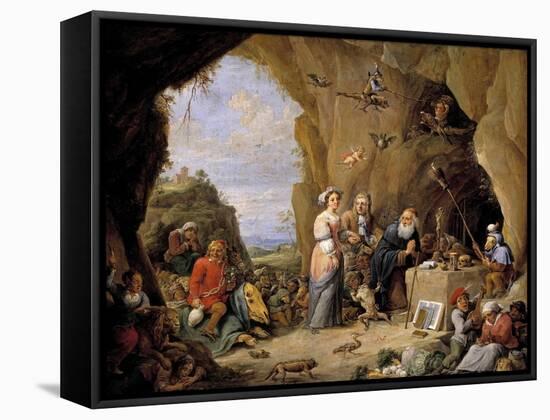 The Temptations of Saint Anthony-David Teniers the Younger-Framed Stretched Canvas