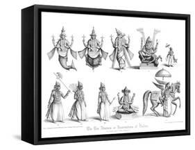 The Ten Abatars or Incarnations of Vishnu-A Thom-Framed Stretched Canvas