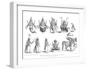 The Ten Abatars or Incarnations of Vishnu-A Thom-Framed Giclee Print