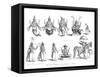 The Ten Abatars or Incarnations of Vishnu-A Thom-Framed Stretched Canvas