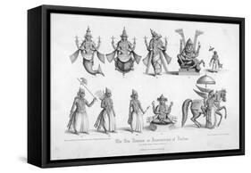 The Ten Avatars (Incarnations) of Vishnu-null-Framed Stretched Canvas