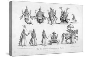 The Ten Avatars (Incarnations) of Vishnu-null-Stretched Canvas