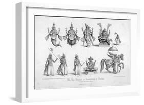 The Ten Avatars (Incarnations) of Vishnu-null-Framed Art Print