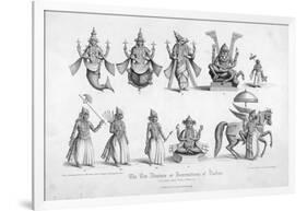 The Ten Avatars (Incarnations) of Vishnu-null-Framed Art Print