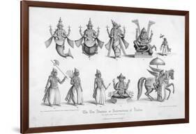 The Ten Avatars (Incarnations) of Vishnu-null-Framed Art Print