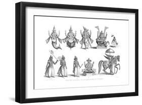 The Ten Avatars or Incarnations of Vishnu, C1880-null-Framed Giclee Print