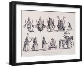 The Ten Avatars or Incarnations of Vishnu, Engraved by A. Thorn, from 'World Religion', Published…-null-Framed Giclee Print