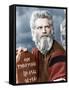 The Ten Commandment's, Charlton Heston, 1956-null-Framed Stretched Canvas