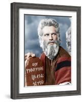 The Ten Commandment's, Charlton Heston, 1956-null-Framed Photo