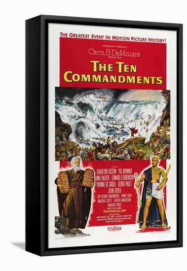 The Ten Commandments, 1956, Directed by Cecil B. Demille-null-Framed Stretched Canvas
