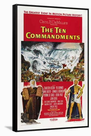 The Ten Commandments, 1956, Directed by Cecil B. Demille-null-Framed Stretched Canvas