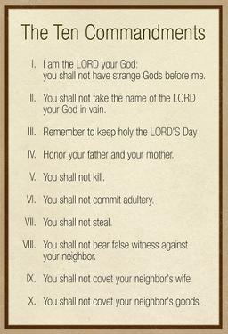 Ten Commandments Posters, Prints, Paintings & Wall Art for Sale