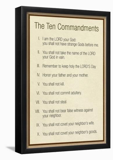 The Ten Commandments - Catholic-null-Framed Poster