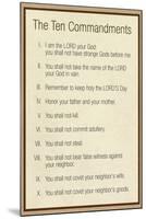 The Ten Commandments - Catholic-null-Mounted Poster