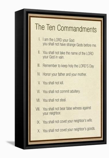 The Ten Commandments - Catholic-null-Framed Stretched Canvas