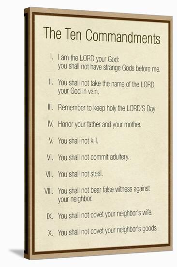 The Ten Commandments - Catholic-null-Stretched Canvas