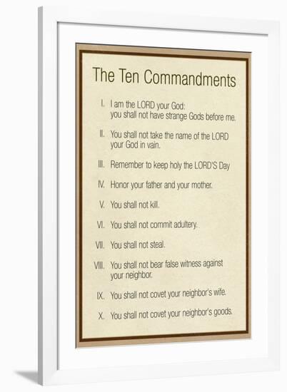 The Ten Commandments - Catholic-null-Framed Art Print