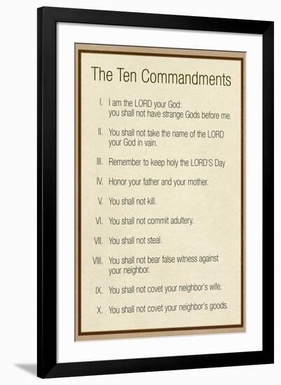 The Ten Commandments - Catholic-null-Framed Art Print