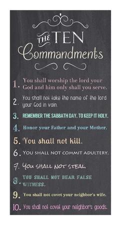 The Ten Commandments Chalkboard Prints Veruca Salt Allposters Com