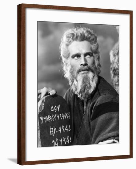 The Ten Commandments, Charlton Heston, 1956-null-Framed Photo